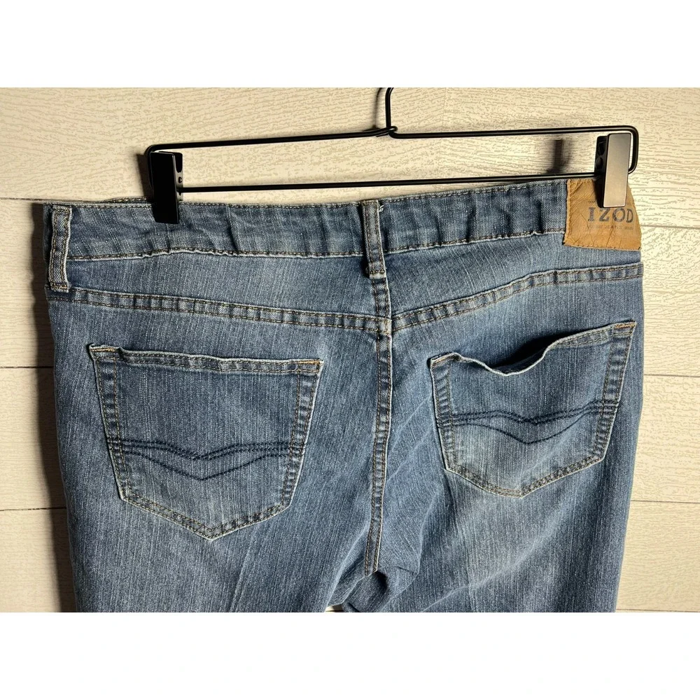 IZOD 36x30 (ACTUAL 38x26) HEMMED Slim Straight Fit Blue Denimn Jeans